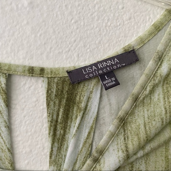 089. Lisa Rinna Collection Green Open Back Top - Picture 7 of 13